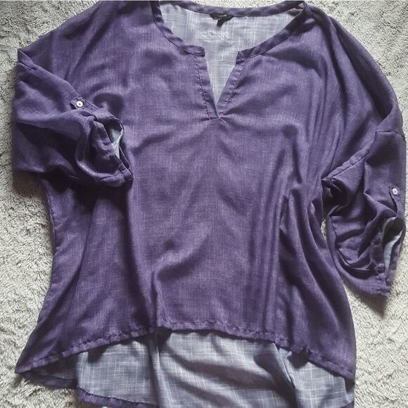 Floryday thin lightweight purple shirt Sz XXXL EUC - Picture 1 of 8